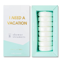 Load image into Gallery viewer, I Need a Vacation Shower Shower Steamers - Coconut Lime - Set of 8 Tabs
