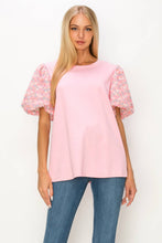 Load image into Gallery viewer, Raquel Stretch Pointe Knit with Flower Lace
