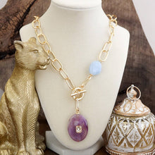 Load image into Gallery viewer, Prism Drift – Marbled Acrylic Stone Lariat Necklace
