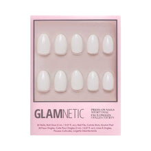 Load image into Gallery viewer, White Swan Press-On Nails | Short Oval Solid Holiday Nails
