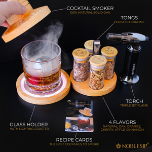 Cocktail Smoker Kit with Stand "Smoky Pro", Whiskey Bar Gift