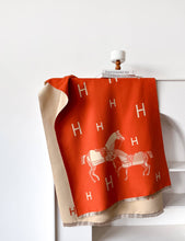 Load image into Gallery viewer, Equestrian Orange / Cream Stable Reversible Wrap
