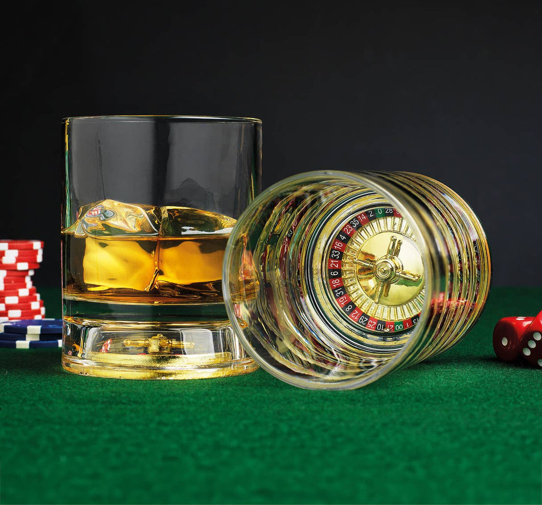 Set of Two Roulette Double Old-Fashioned Glass - Novelty