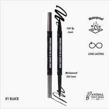 Load image into Gallery viewer, Double Ended Gel &amp; Liquid Liner (001, Black)
