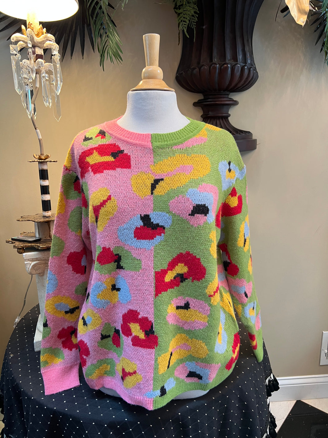 Multi Color Animal Print Sweater