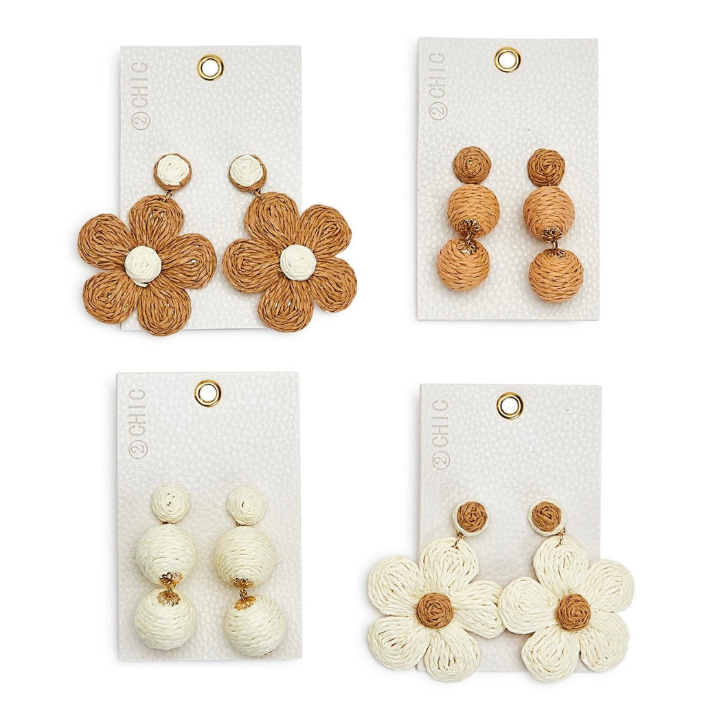 Raffia Woven Earring