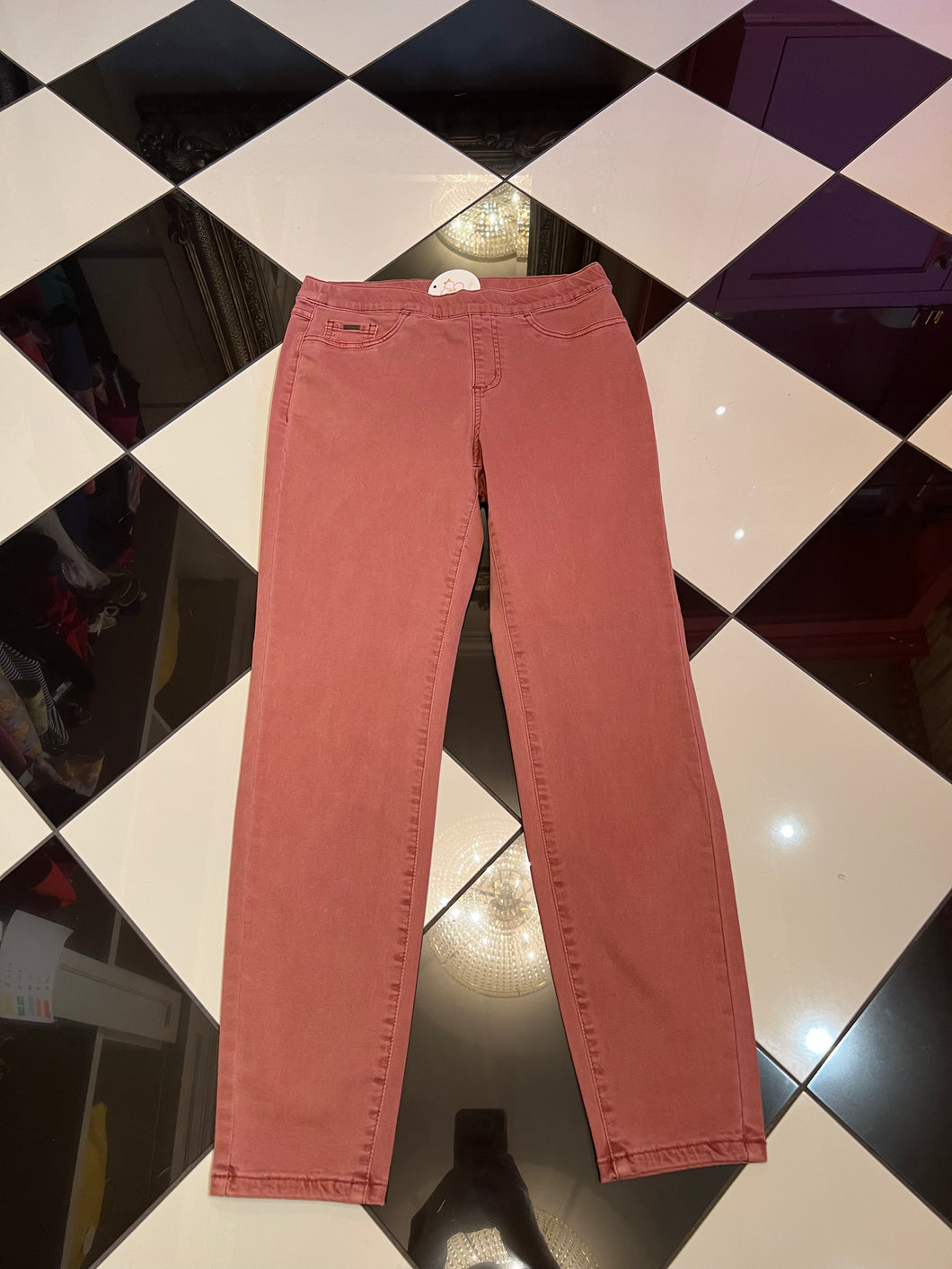 Withered Rose Pull On Slim Ankle Denim