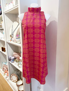 Pink & Orange Greek Swing Dress