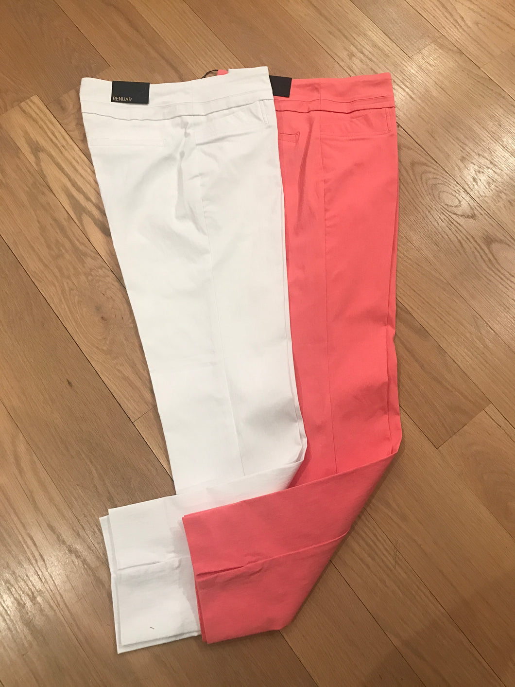 Coral & White Renuar Ankle Pant