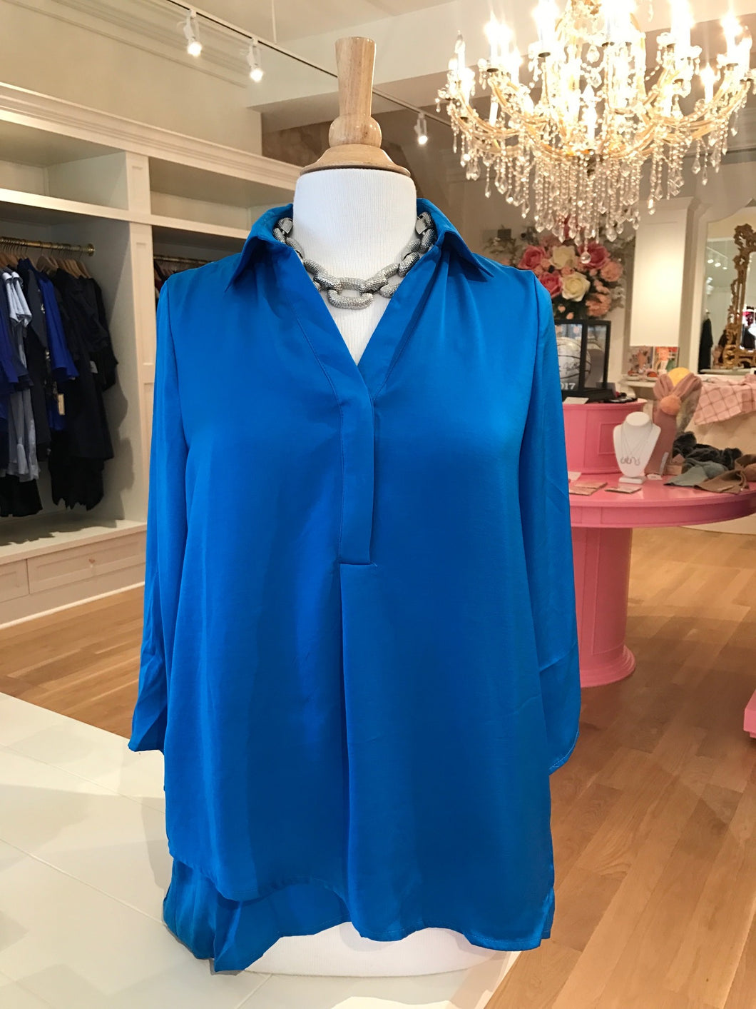 Cerulean Blue Airflow Blouse