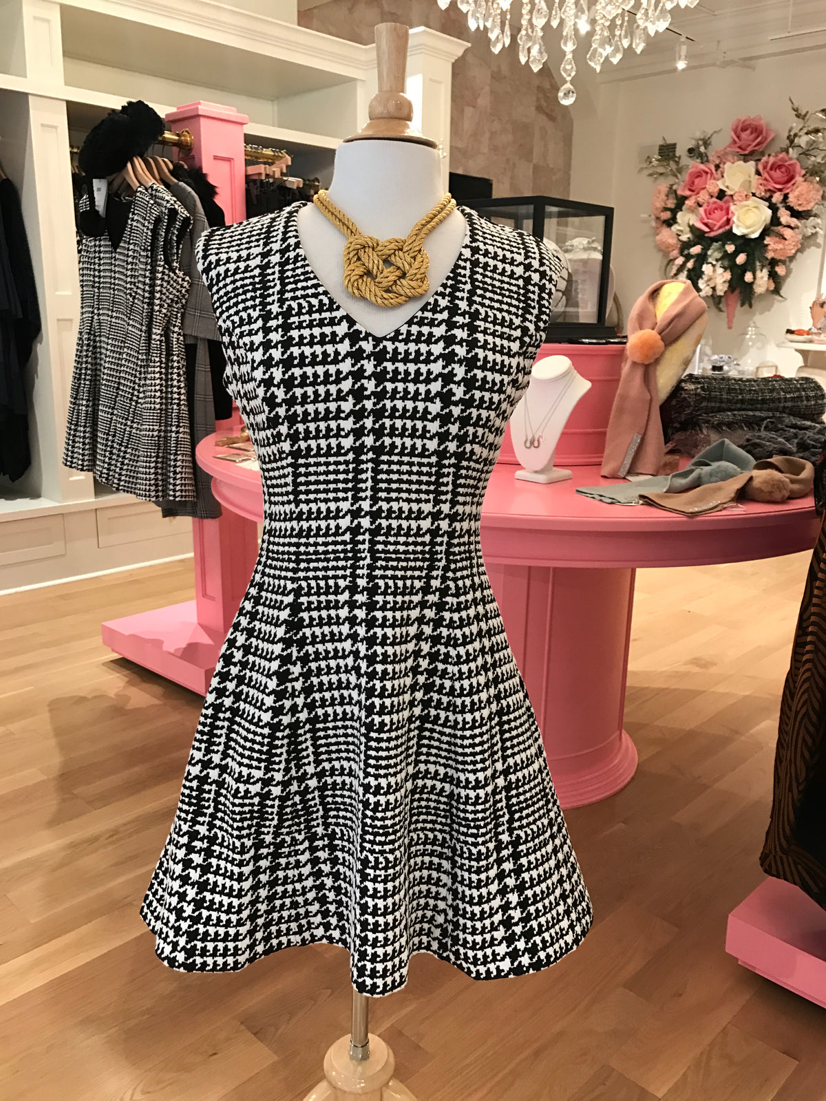 Black & White Fit & Flare Dress