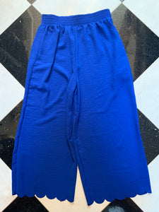 *Curvy* Royal Blue Air Flow Pant w/Scallops