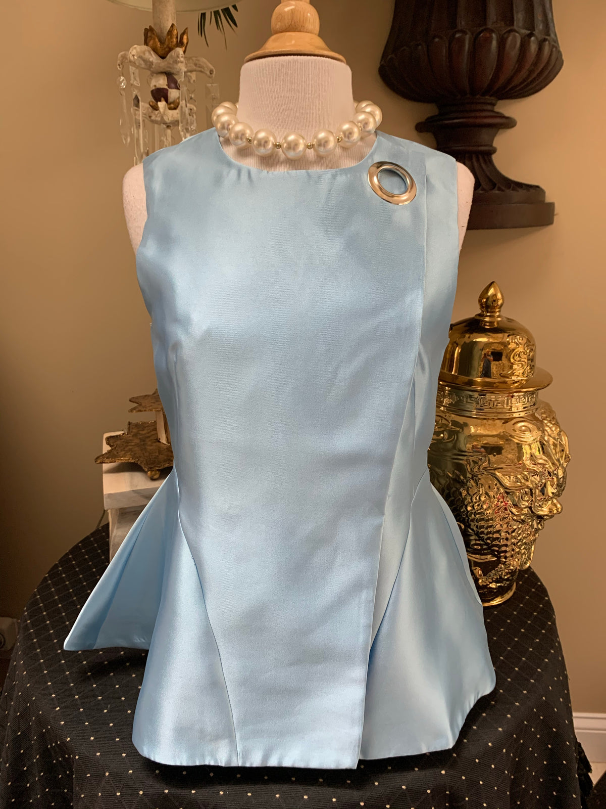 Baby Blue Sleeveless Top