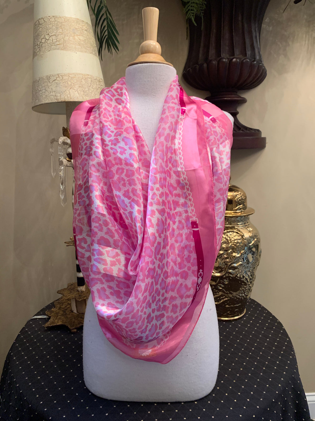 Cheetah Print Silk Scarf