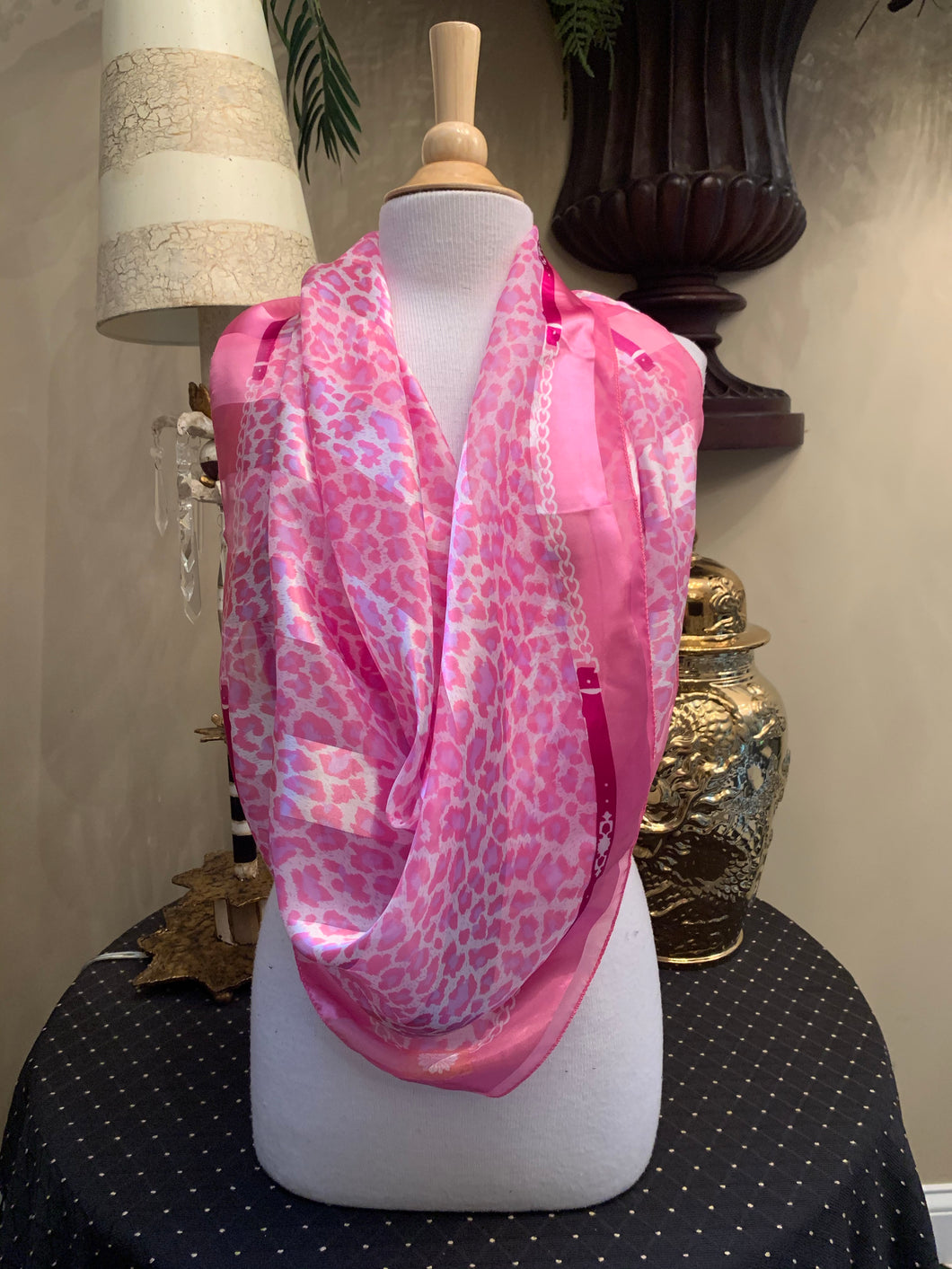 Cheetah Print Silk Scarf
