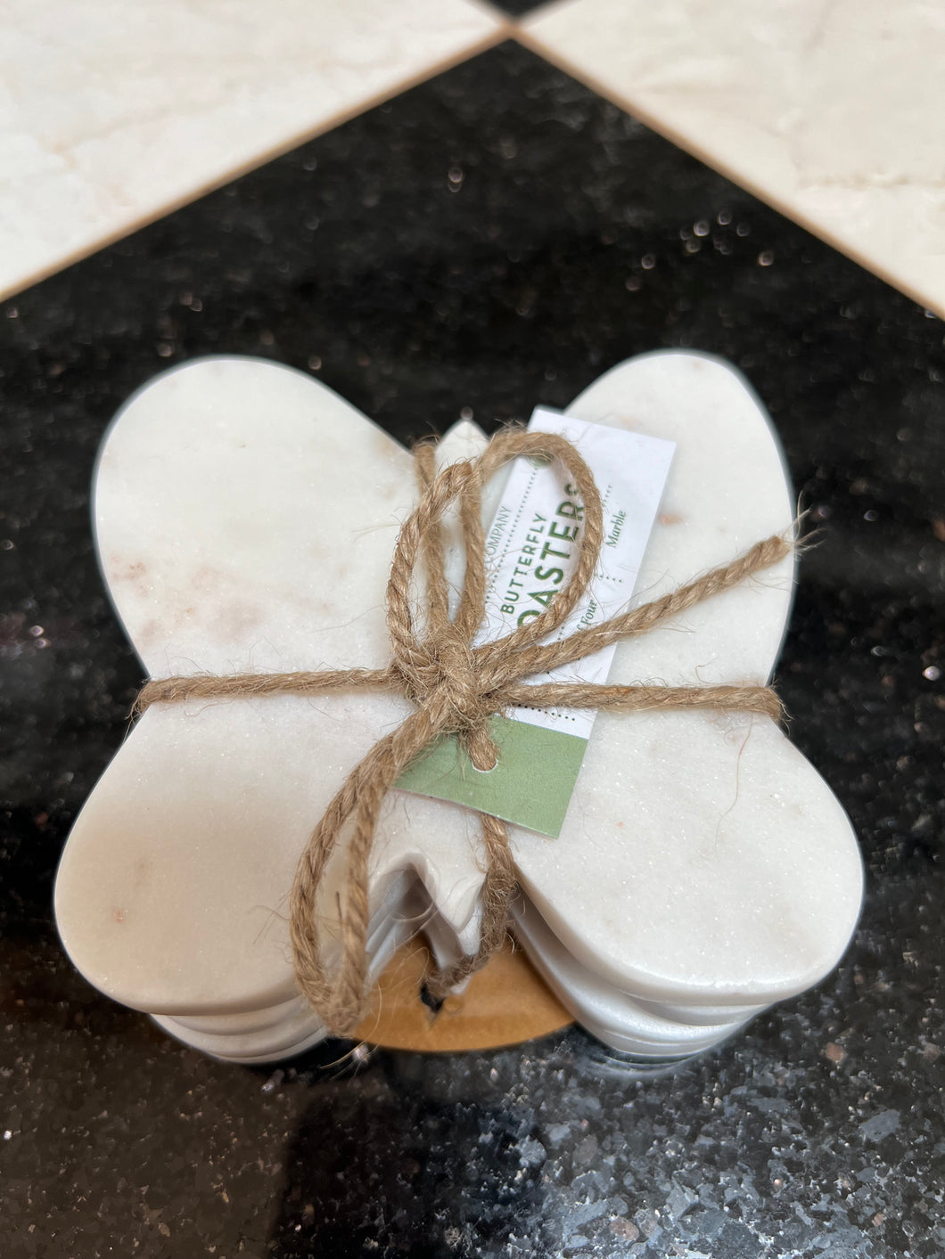 Marble Butterfly Coasters