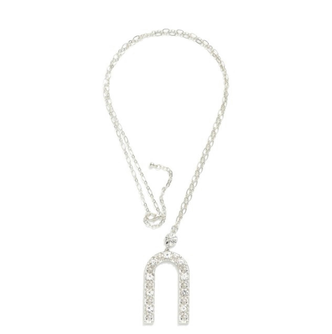 Rhinestone Arch Necklace