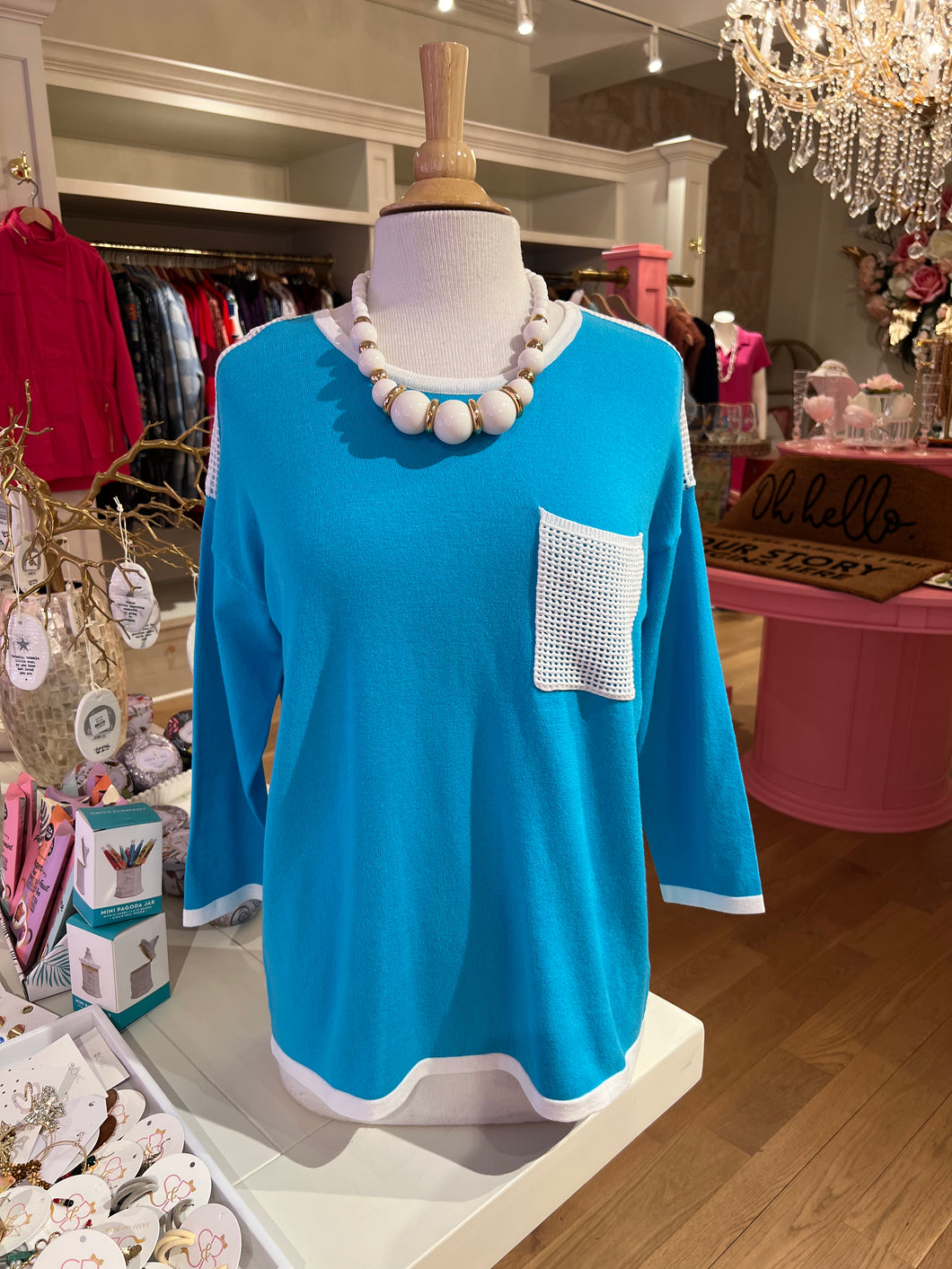 Turquoise Knit Sweater