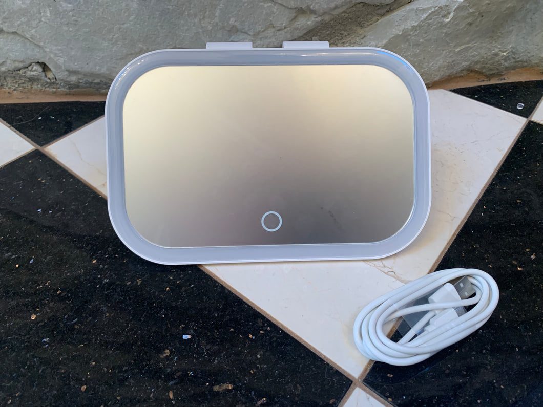 Rechargeable Car Visor Makeup Mirror