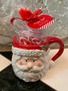 Santa Claus Mug w/Candy Canes