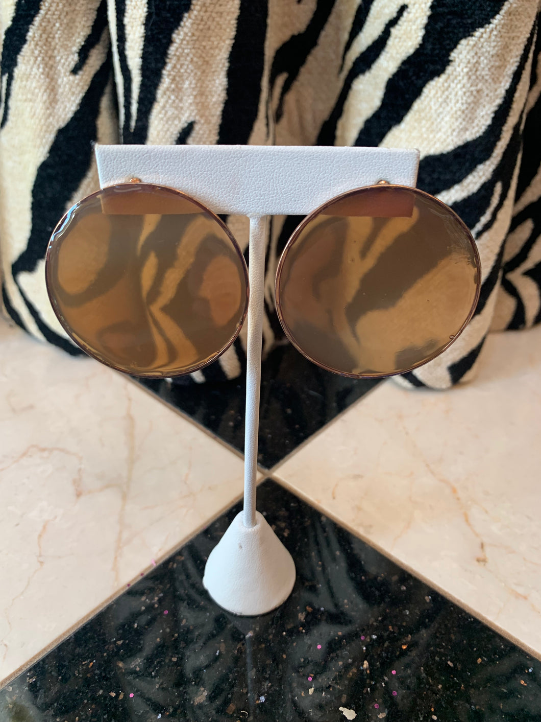Brown Acetate Earrings