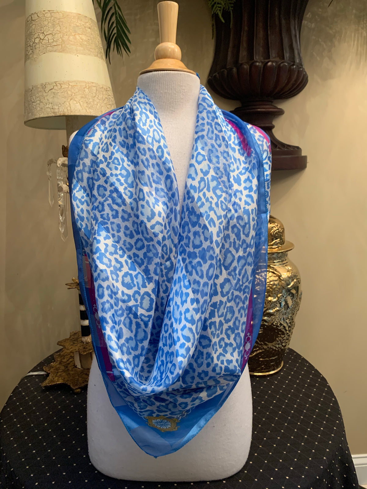 Cheetah Print Silk Scarf