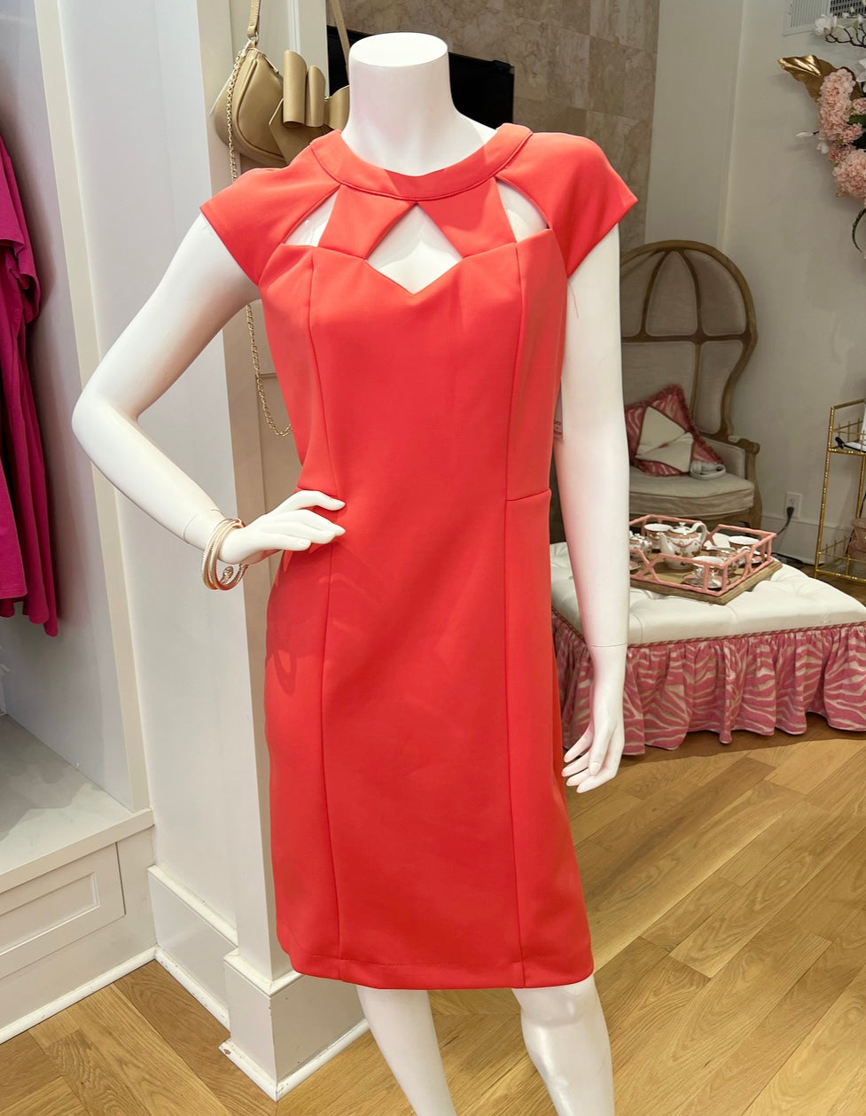 Coral Scuba Dress