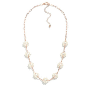 Pearl Cluster Necklace