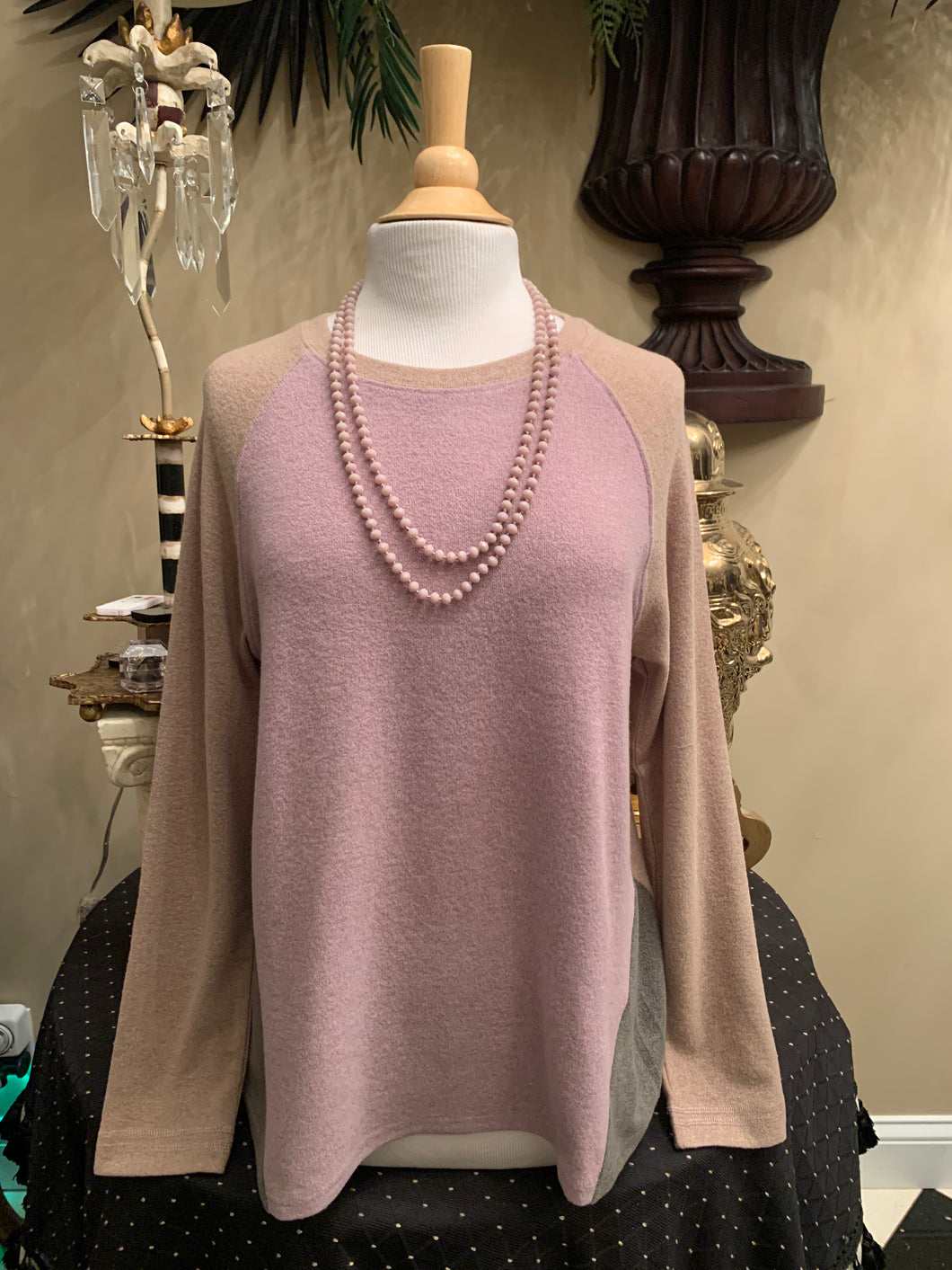 Lavender Color Block Top