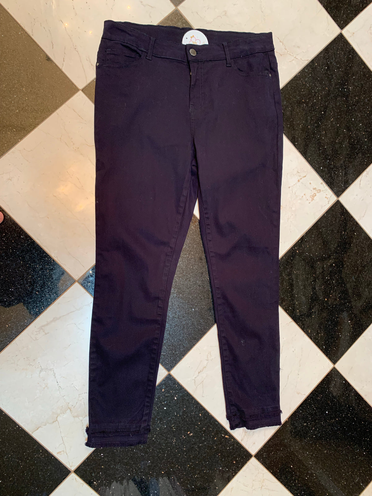 Midnight Navy Frayed Denim