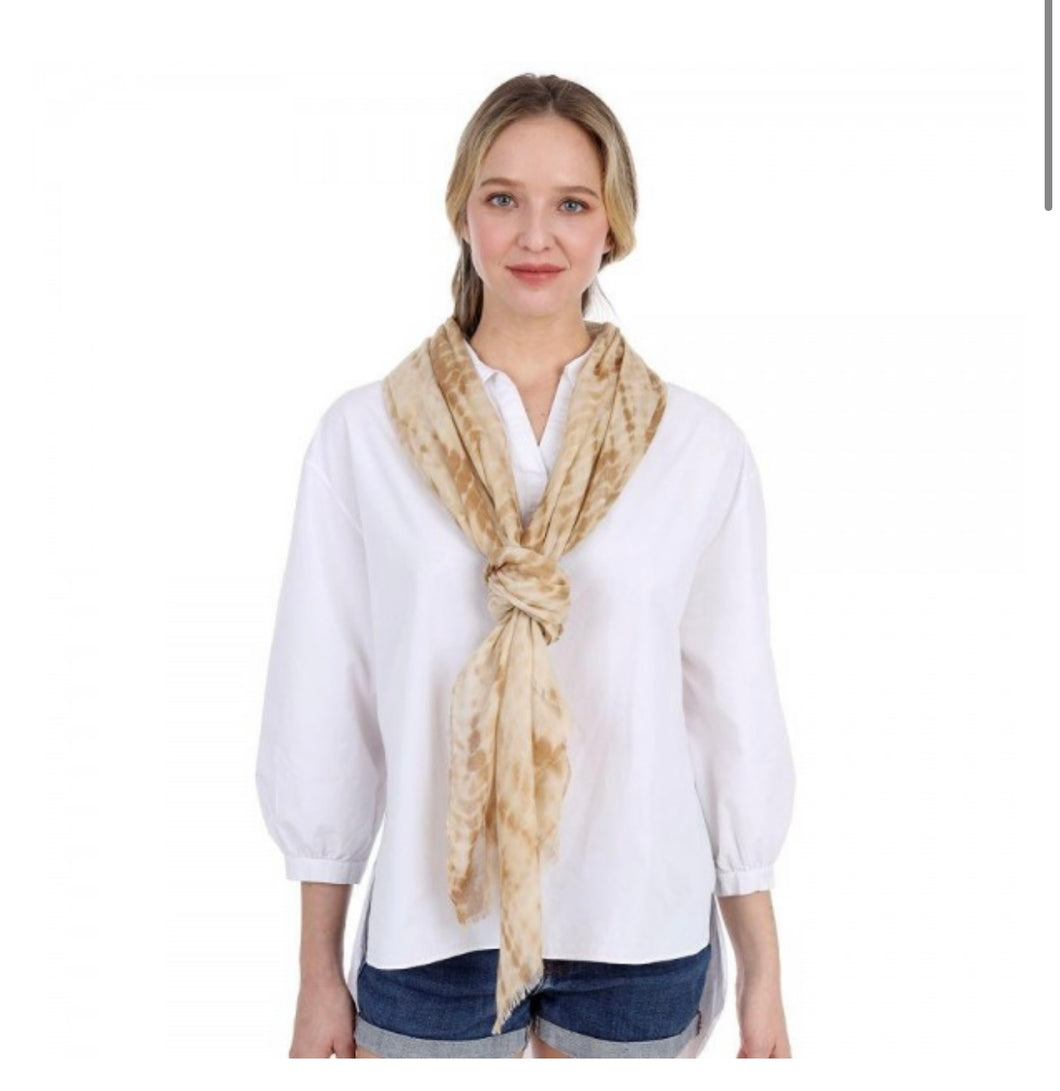 Brown Tie Dye Scarf