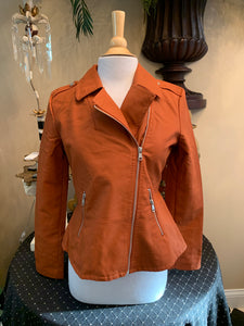 Rust Vegan Leather Jacket