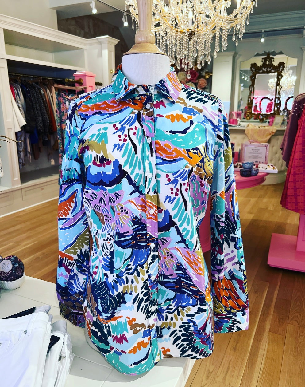Abstract Printed Long Sleeve