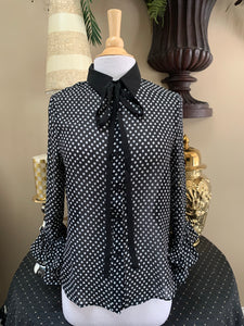 Black & White Polka Dot Top