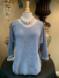 Jeweled 3/4 Sleeve Sweater