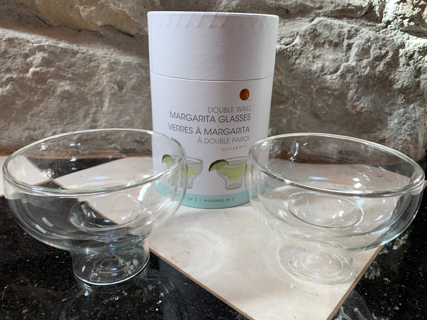 Double Wall Margarita Glasses