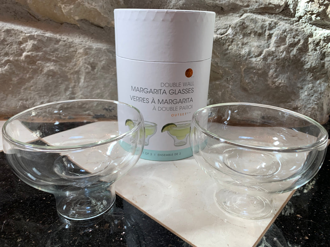 Double Wall Margarita Glasses