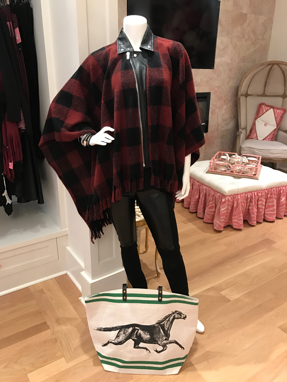 Rust & Black Poncho
