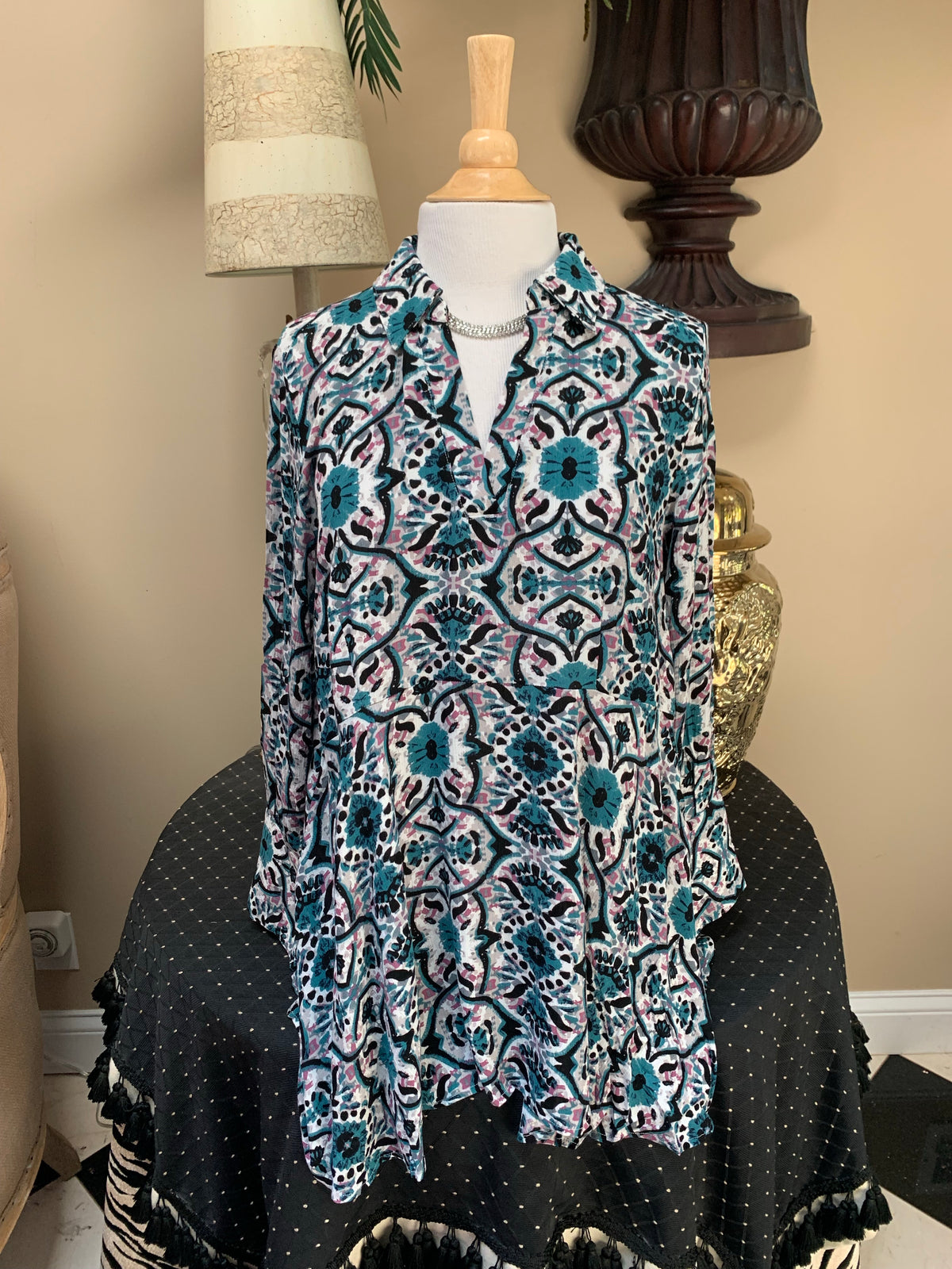 Floral Empire Waist Tunic