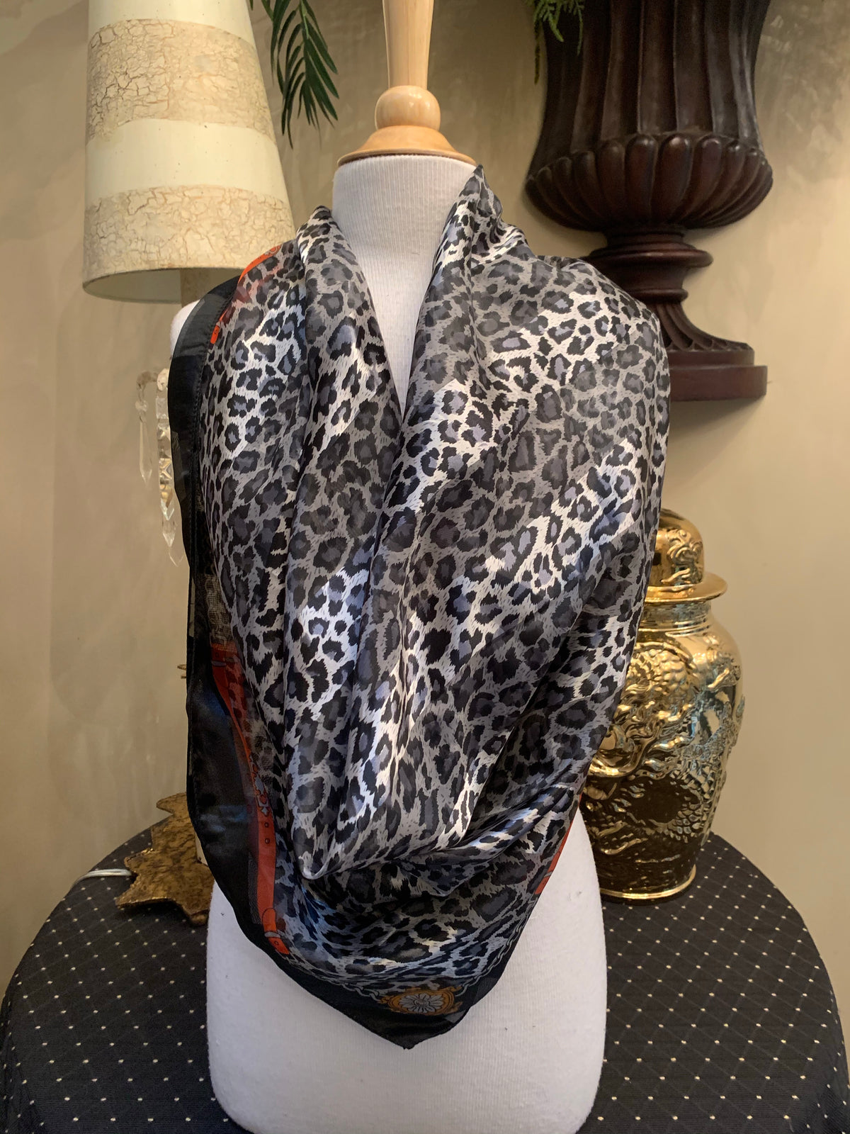 Cheetah Print Silk Scarf