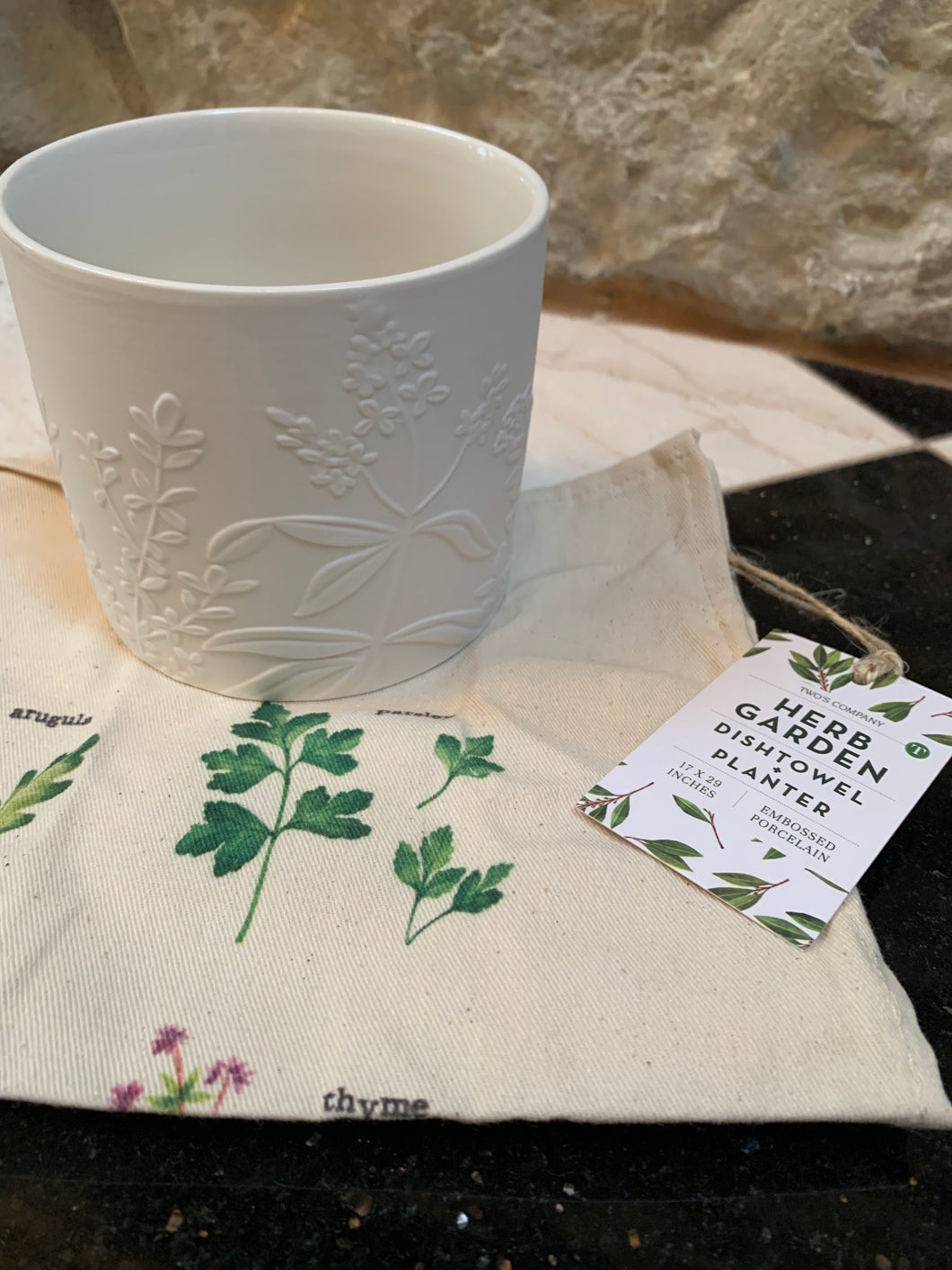 Herb Dishtowel & Planter