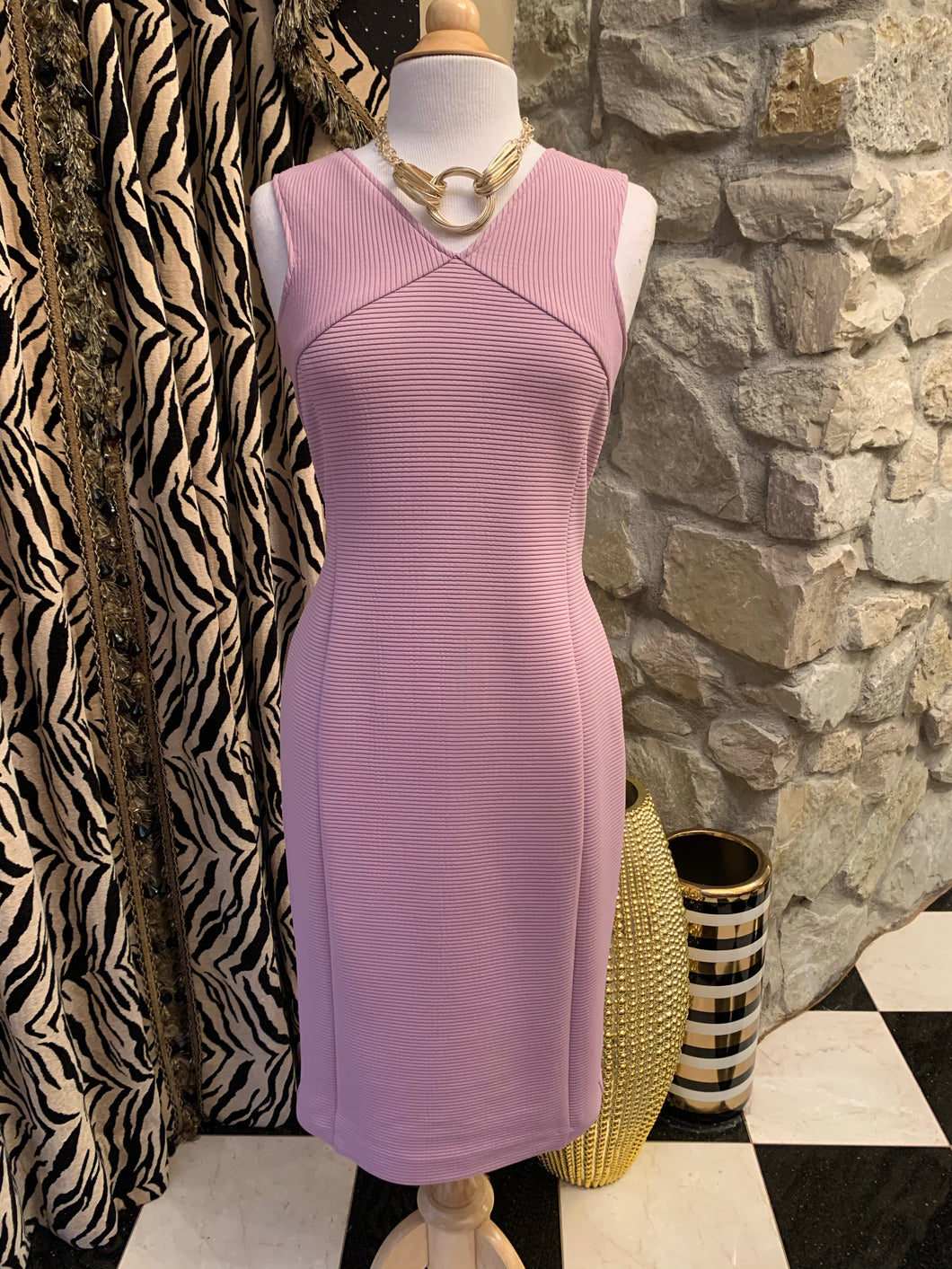 Lavender Ribbed Dress