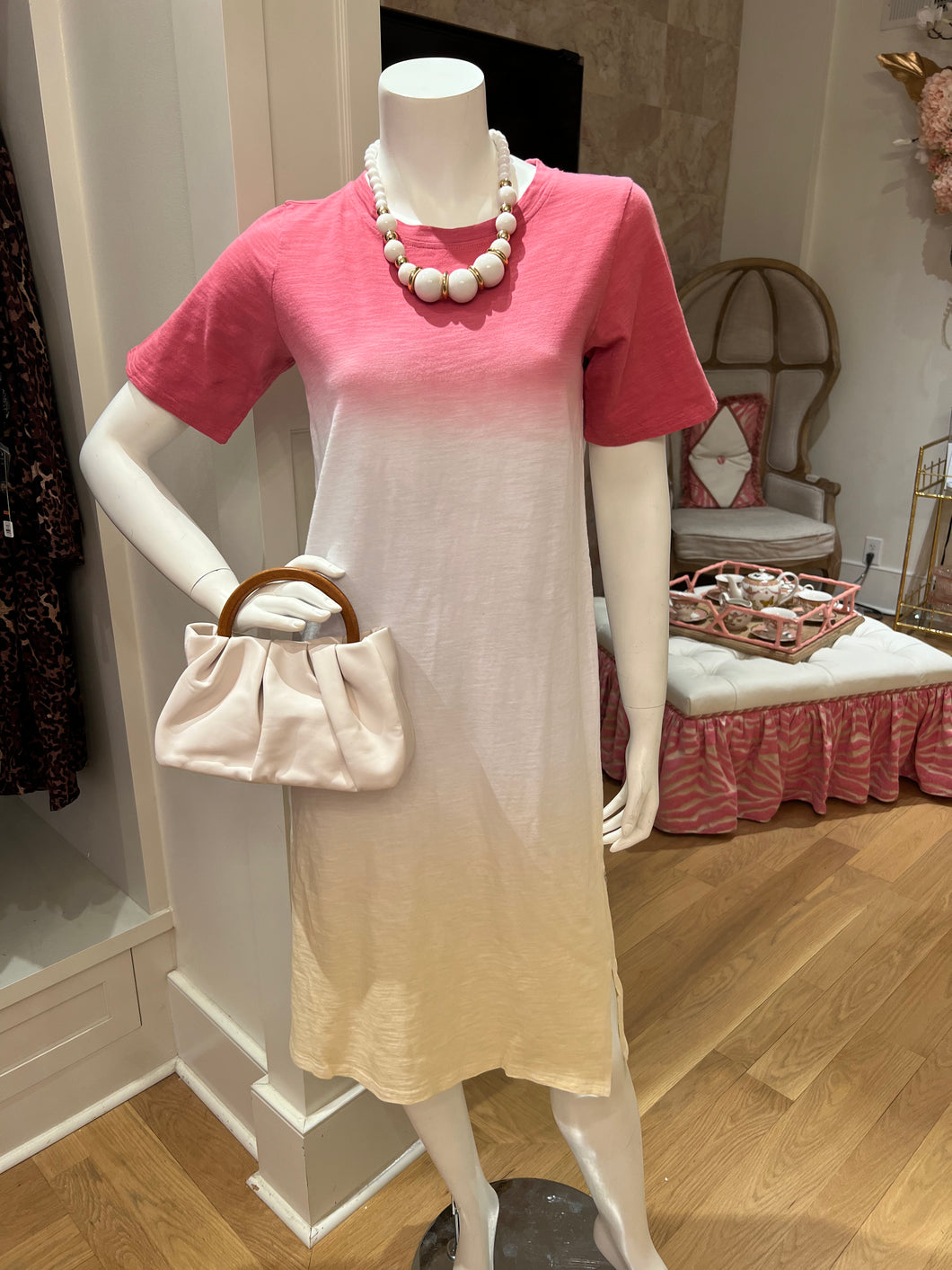 Pink Ombre Cotton Dress – Sash&Bow