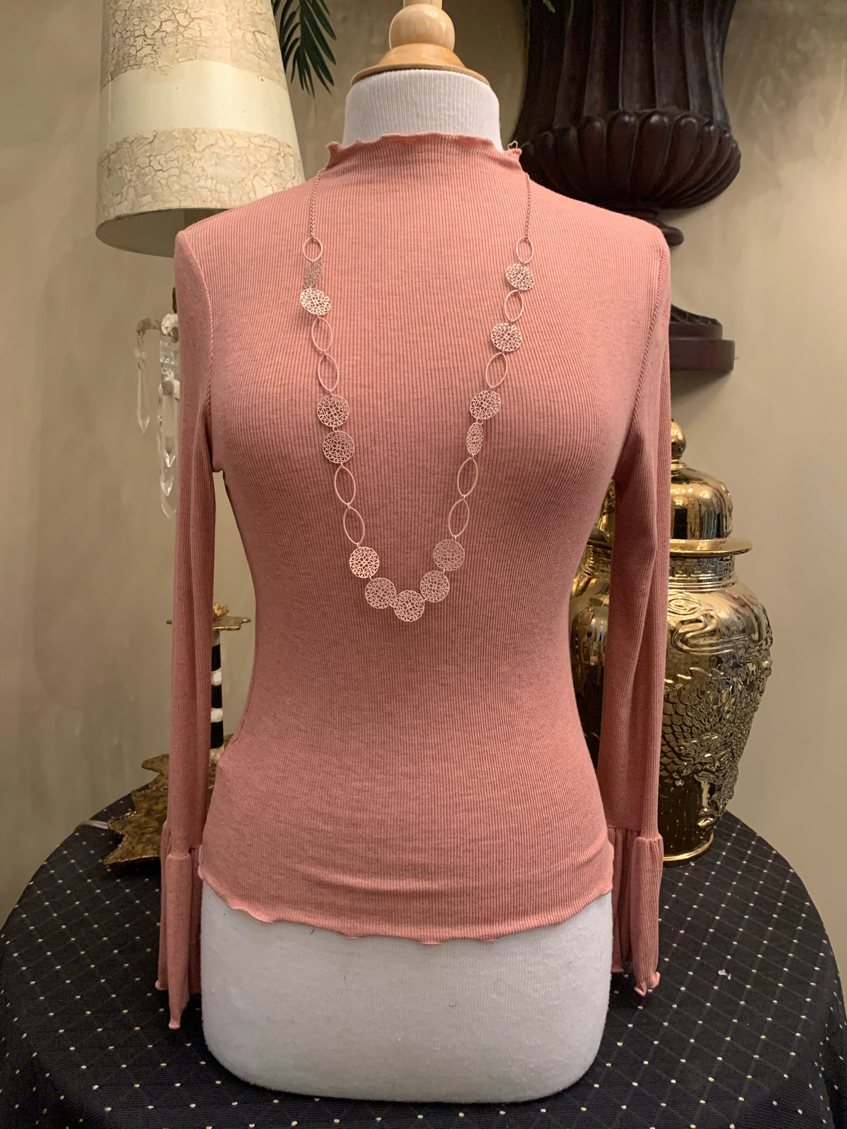 Blush Mock Neck
