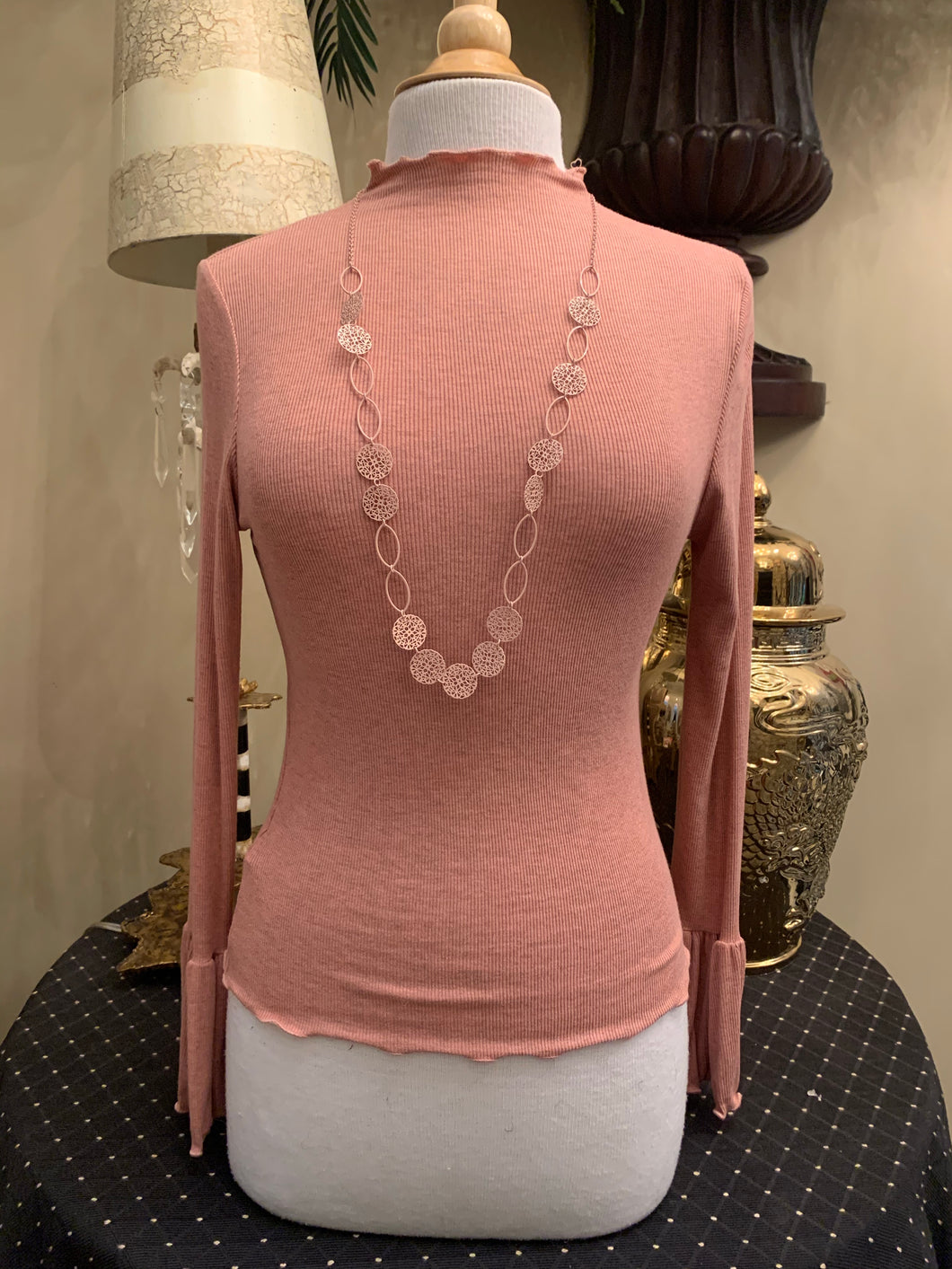 Blush Mock Neck