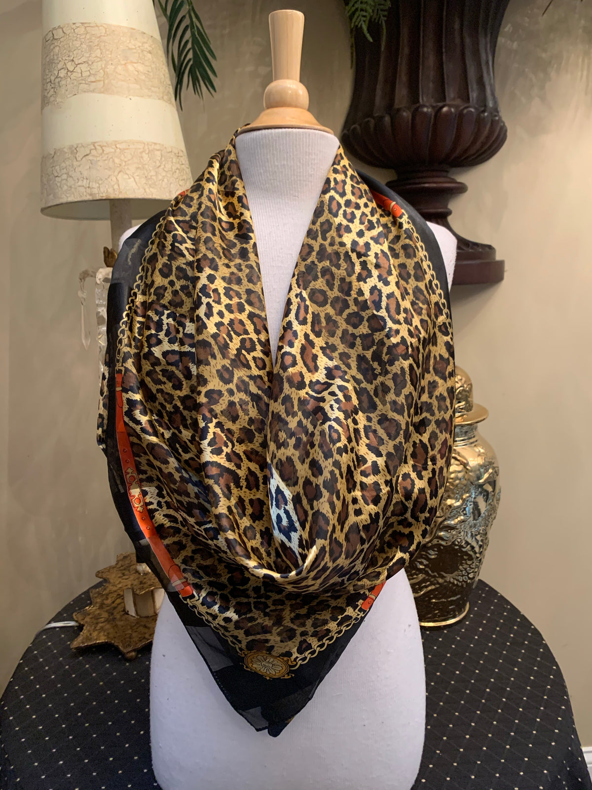 Cheetah Print Silk Scarf